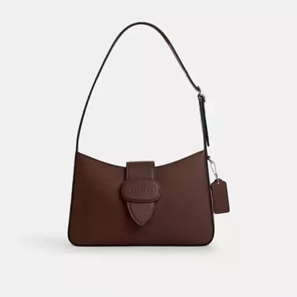 Coach Handbags - SOLD Coach Eliza Shoulder Bag w Zipper Closure Refined Calf Leather Maple CAA92